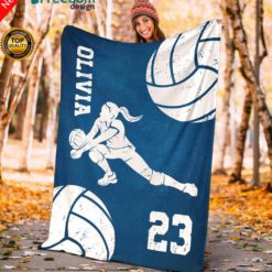 Volleyball blankets personalized name volleyball fleece blanket