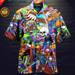 Skeleton Skating Hawaiian Shirt | Unisex