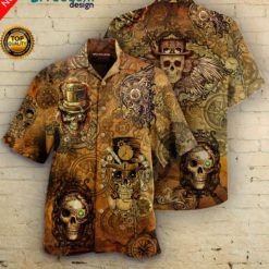 Skull Steampunk Hawaiian Shirt | Unisex