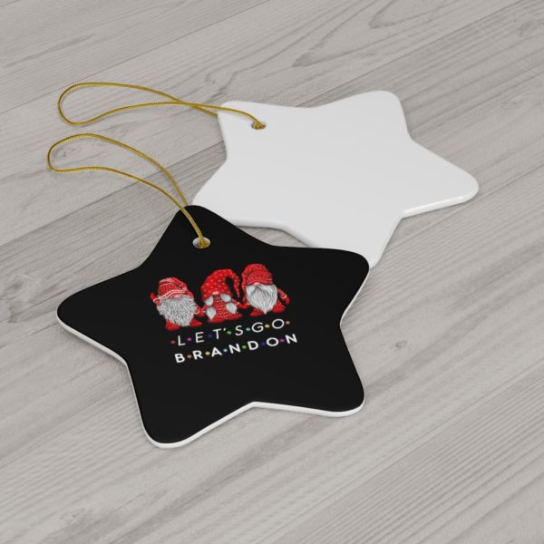 68983 1 600x600px Gnomes Family Let's Go Brandon Ceramic Ornaments