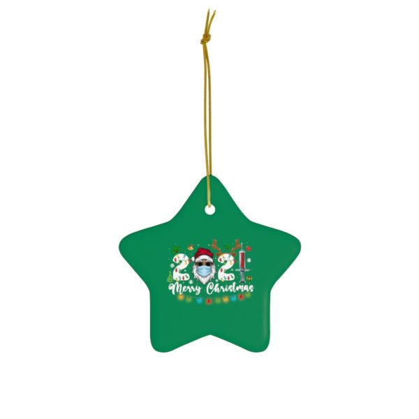 68983 9 600x600px Family 2021 Merry Christmas Ceramic Ornaments