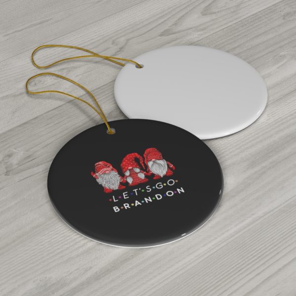 69370 1 600x600px Gnomes Family Let's Go Brandon Ceramic Ornaments