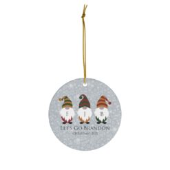 69370 3 247x247px Gnomes Family Let's Go Brandon Christmas 2021 Ceramic Ornaments