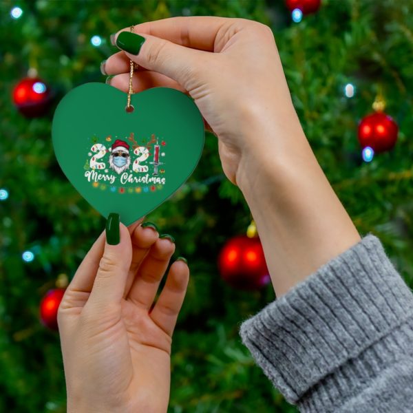 74403 8 600x600px Family 2021 Merry Christmas Ceramic Ornaments