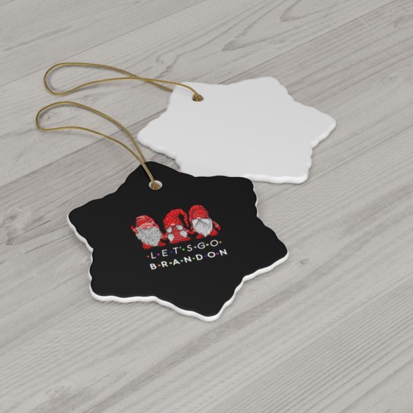 74404 1 600x600px Gnomes Family Let's Go Brandon Ceramic Ornaments