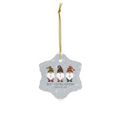 74404 3 247x247px Gnomes Family Let's Go Brandon Christmas 2021 Ceramic Ornaments