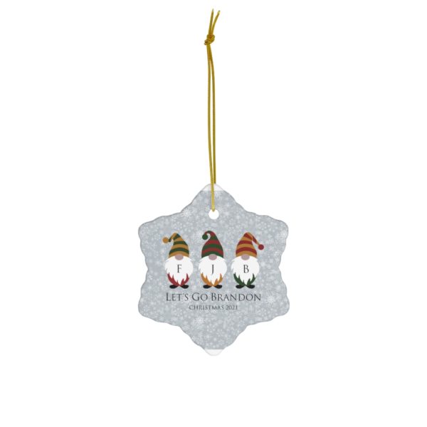 74404 3 600x600px Gnomes Family Let's Go Brandon Christmas 2021 Ceramic Ornaments