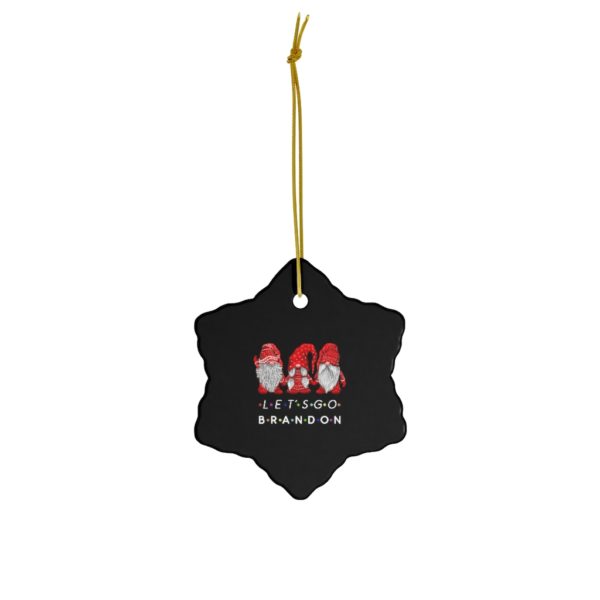 74404 600x600px Gnomes Family Let's Go Brandon Ceramic Ornaments