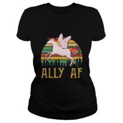 Ally AF Gay Pride Month LGBT Rainbow Unicorn Ladies