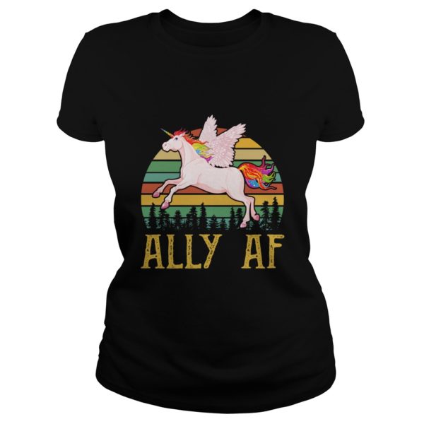 Ally AF Gay Pride Month LGBT Rainbow Unicorn Ladies