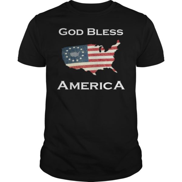 Betsy Ross Flag God Bless America Shirt