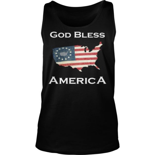 Betsy Ross Flag God Bless America Shirt Tank Top