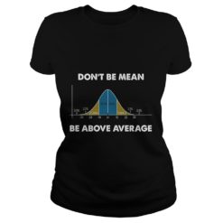 Don't Be Mean Be Above Average Funny Math Lover Gift Shirt Ladies