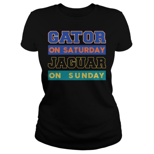 Gator On Saturday Jaguar On Sunday Jacksonville Football Shirt Ladies
