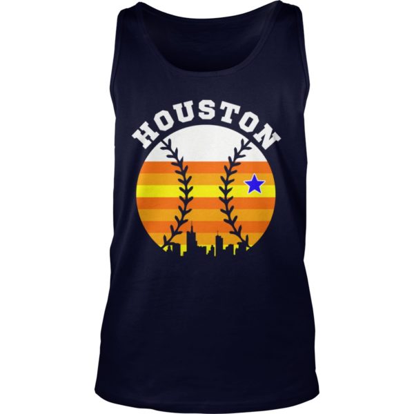 Houston Baseball Throwback Retro Astro Stripe tank top