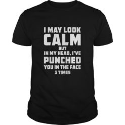 I MAY LOOK CALM BUT IN MY HEAD, I'VE PUNCHED YOU IN THE FACE 3 TIMES T - Shirt