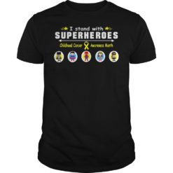 I Stand With Superheroes Childhood Cancer Awareness Month Shirt