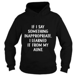 If I Say Something Inappropriate I Learned It From My Aunt Kid Hoodies