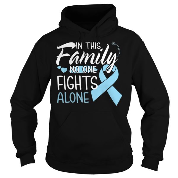 In This Family No One Fights Alone ProstateCancer Hoodies