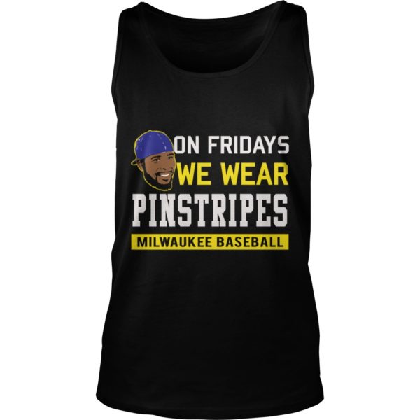 Jeremy Jeffress On Fridays We Wear Pinstripes Tank Top