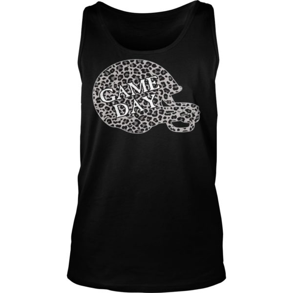 Leopard Print Football Helmet Game Day Shirt Tank Top