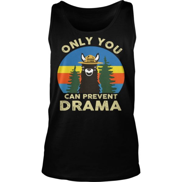 Llama Camping Only You Can Prevent Drama Shirt Tank Top