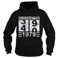 Mens Oldometer 39 40 1979 Shirt 40th Birthday Funny Gift Hoodies