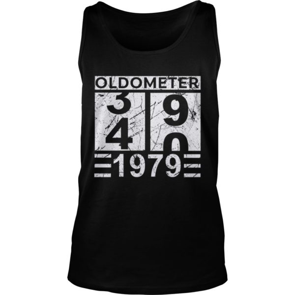Mens Oldometer 39 40 1979 Shirt 40th Birthday Funny Gift Tank Top
