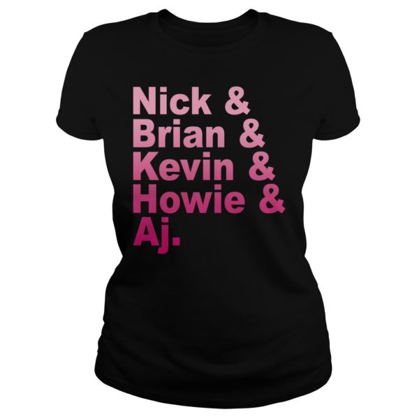 Nick Brian Kevin Howie Aj Straight Through My Heart Shirt Ladies