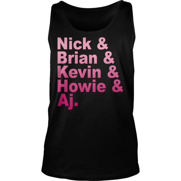 Nick Brian Kevin Howie Aj Straight Through My Heart Shirt Tank Top