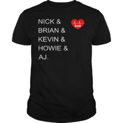 Nick & Brian & Kevin & Howie & Aj We All Love BSB Band Name 90s Music Shirt