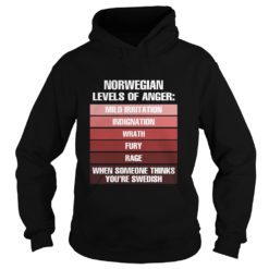Norwegian Levels Of Anger Hoodies