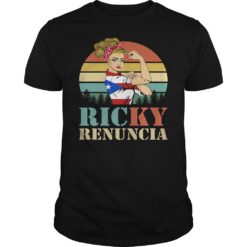 Ricky Renuncia Bandera Negra Puerto Rico Boricua Flag Shirt