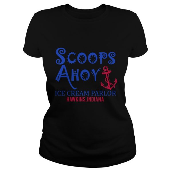 Scoops Ahoy Ice Cream Parlor 80'S Retro Shirt Ladies