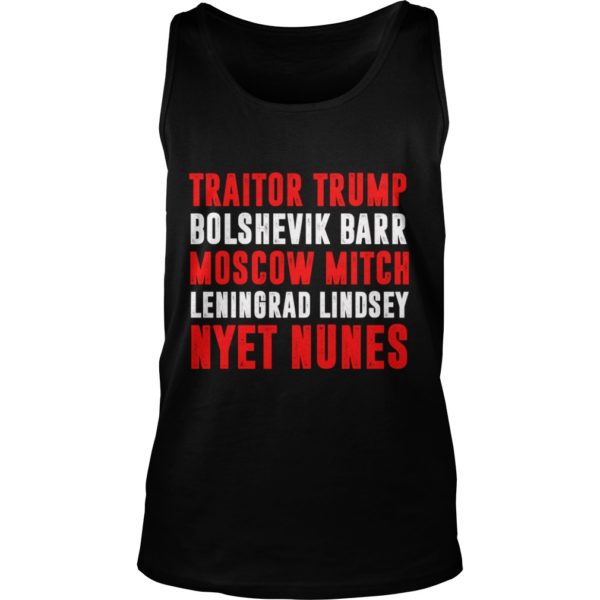 Traitor Trump Moscow Mitch Leningrad Lindsey Russian Rand Tank Top