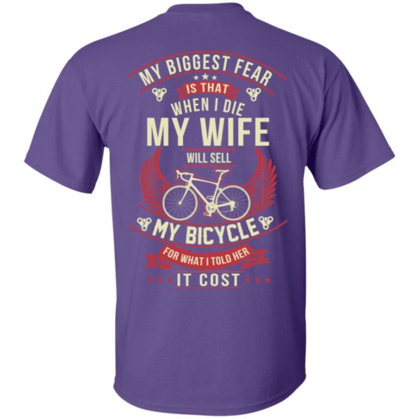 redirect 1 1 600x600px Cycling Shirt: My Biggest Fear Is When I Die My Wife Sell My Bicycle Shirt