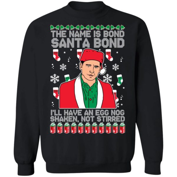 redirect11062021231134 24 600x600px Michael Scott The Name Is Bond Santa Bond Christmas Sweatshirt
