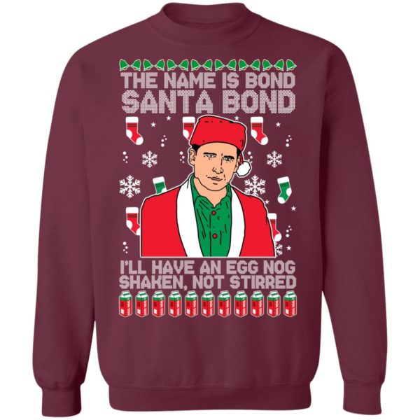 redirect11062021231134 25 600x600px Michael Scott The Name Is Bond Santa Bond Christmas Sweatshirt