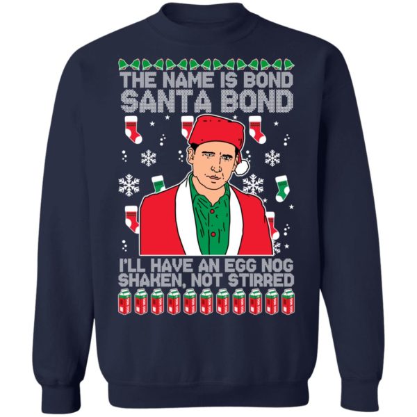 redirect11062021231134 26 600x600px Michael Scott The Name Is Bond Santa Bond Christmas Sweatshirt