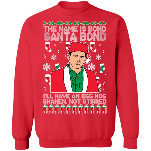 redirect11062021231134 27 600x600px Michael Scott The Name Is Bond Santa Bond Christmas Sweatshirt