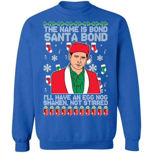 redirect11062021231134 28 600x600px Michael Scott The Name Is Bond Santa Bond Christmas Sweatshirt