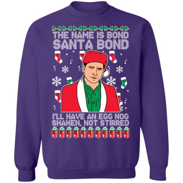 redirect11062021231134 29 600x600px Michael Scott The Name Is Bond Santa Bond Christmas Sweatshirt
