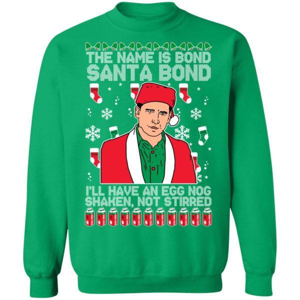 redirect11062021231134 30 600x600px Michael Scott The Name Is Bond Santa Bond Christmas Sweatshirt