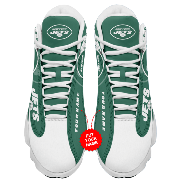 16217685797540aaf7bc 600x600px Personalized Name New York Jets Air Jordan 13 Shoes For Fans