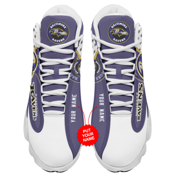 1ebb4c8e1203d25d13b8919784bdcc5d 600x600px Personalized Baltimore Ravens Jordan 13 Shoes Custom Name