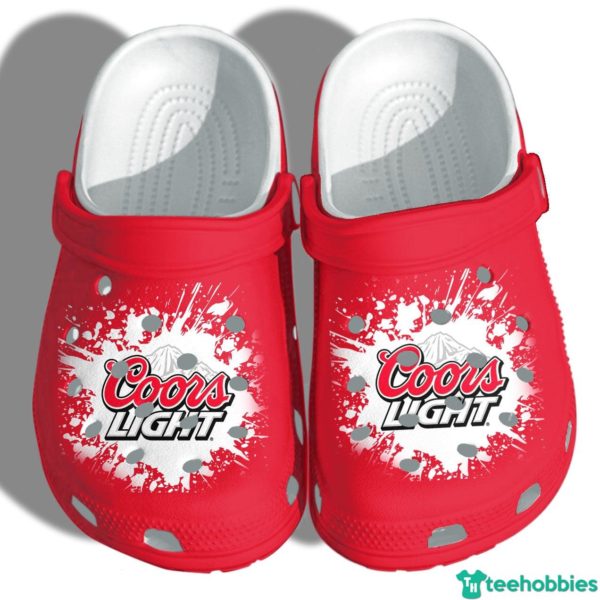 7 b819e4f0 4295 4ea8 bacd 4ea1e8236793 600x600px Red Coors Light Crog Shoes Gifts Father's Day