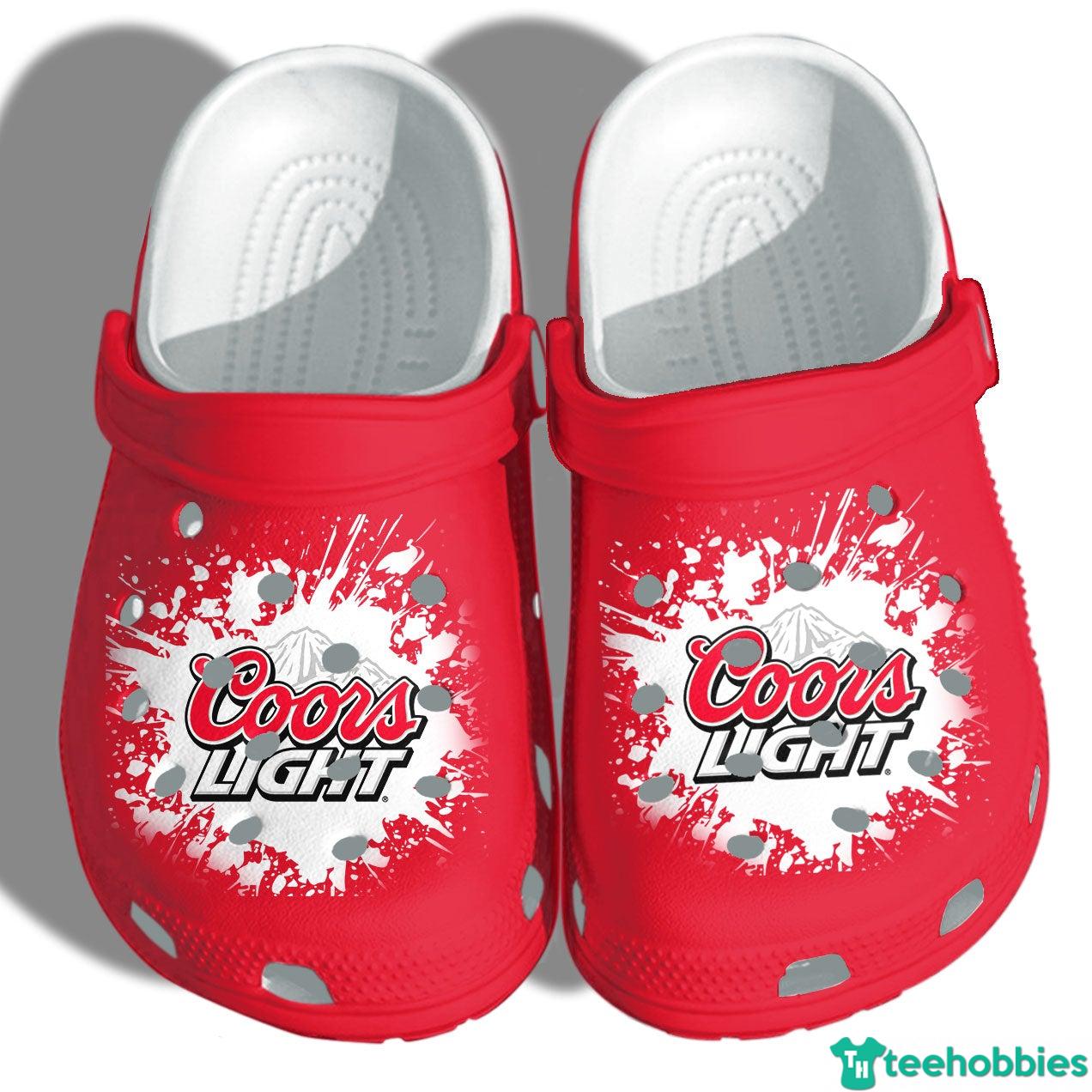 Red Coors Light Crog Shoes Gifts Father's Day