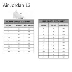 Air Jordan 13 Size Chart 6 247x247px Custom Name King Are Born In March Jordan 13 Sneaker Custom Shoes