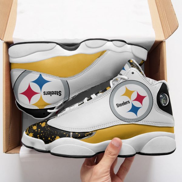 NFL Pittsburgh Steelers Air Jordan 13 Shoes V2 3 600x600px Pittsburgh Steelers Air Jordan 13 Shoes