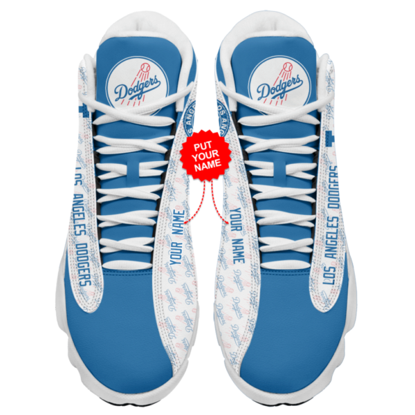 a78ab2def5b1b1b20719bb040e878df7 600x600px La Dodgers Personalized Custom Name Jordan 13 Shoes